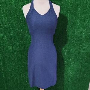 Kyodan Navy Backless Halter Dress